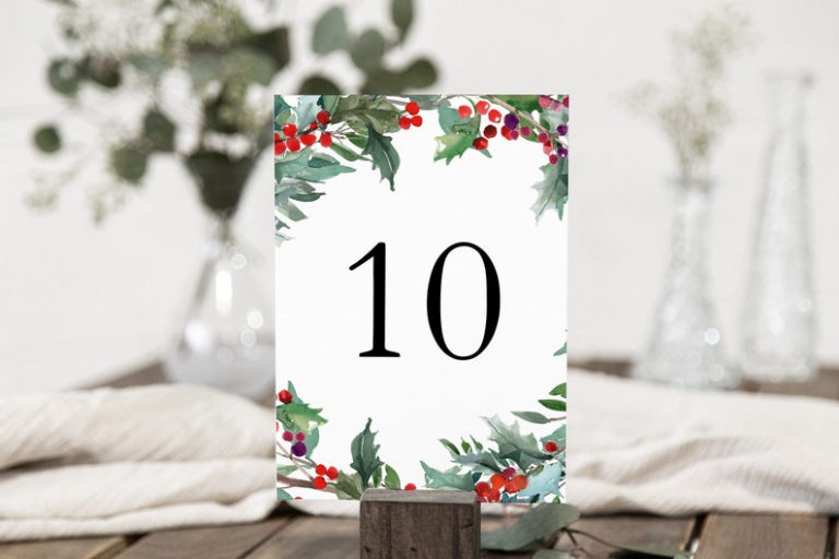 Christmas Table Numbers Printable Table Numbers Template