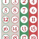 ChristmasNumbers Chocolate Advent Calendar Printable