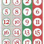 ChristmasNumbers Chocolate Advent Calendar Printable