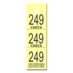 Coat Check Tickets 3 Part Box Doolins