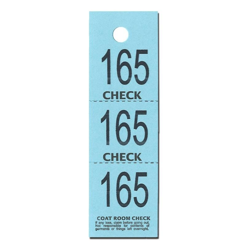 Coat Check Tickets 3 Part Box Doolins Coat Check Tickets 3 Part Box Doolins