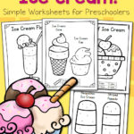 Color By Number Worksheets For Preschool Ice Cream