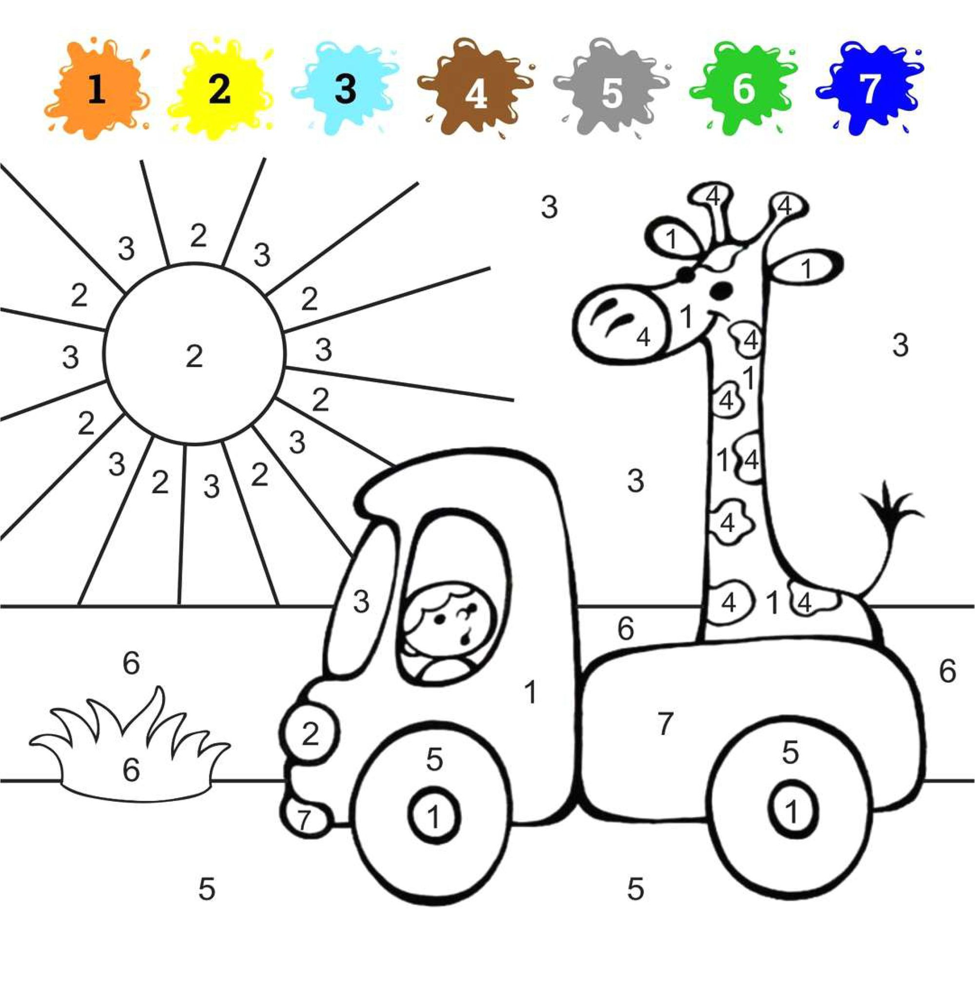 Coloring By Numbers For Children