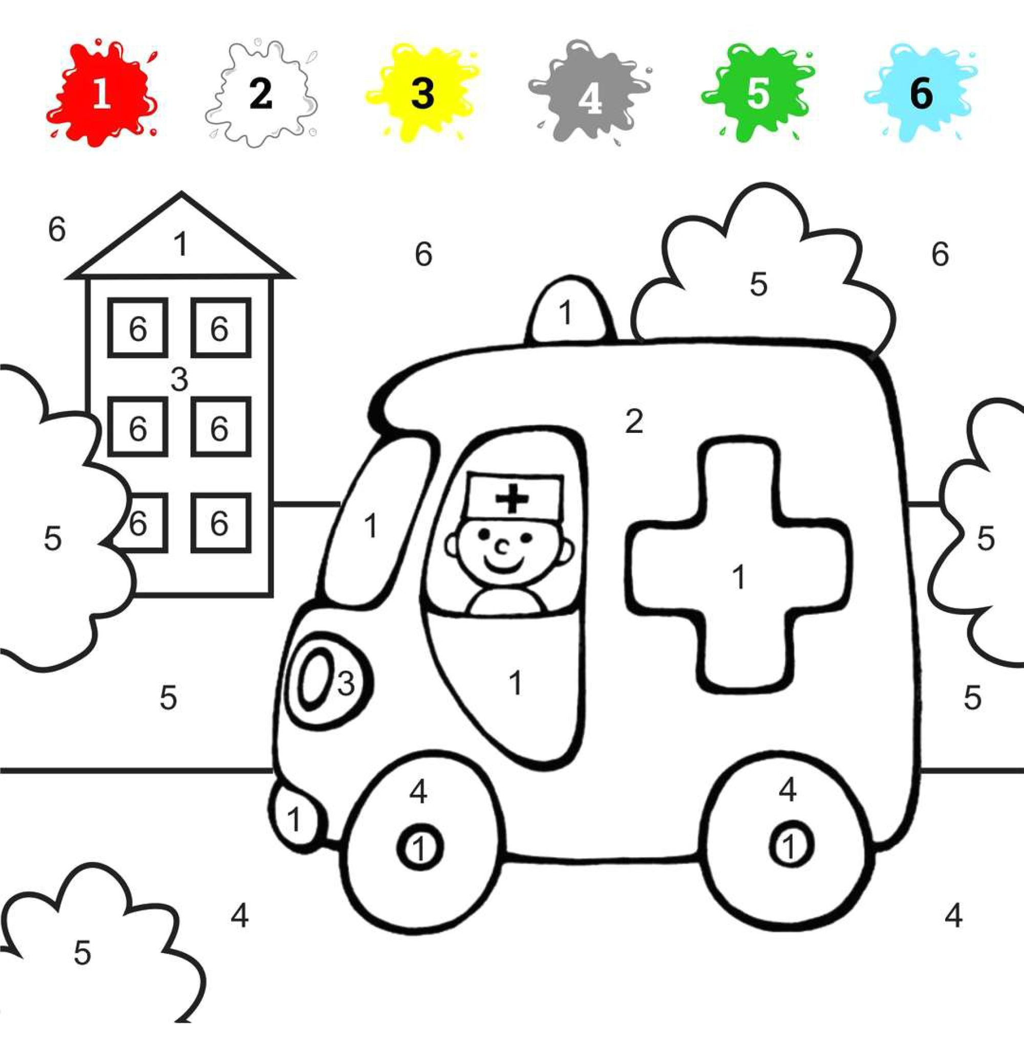 Coloring By Numbers For Children Coloring By Numbers For Children