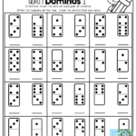 Comparing Numbers Count The Dots On The Domino Write The