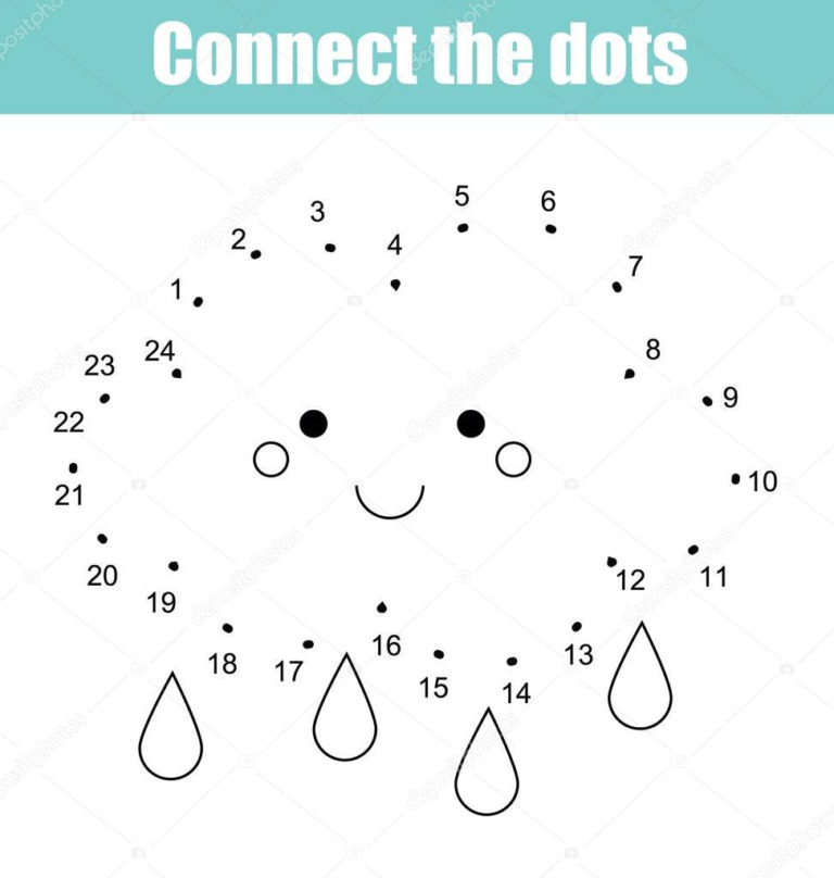 Connect The Dots By Numbers Children Educational Game