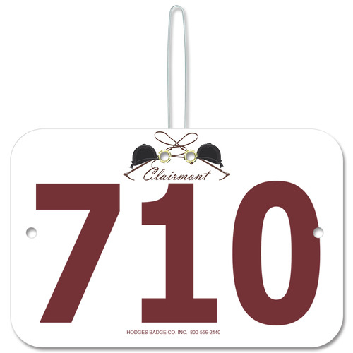 Custom Rectangle Horse Show Rider Number W Hook Hodges 
