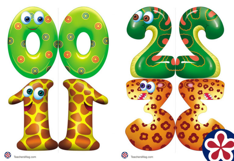 Cute And Big Printable Numbers For Kids TeachersMag