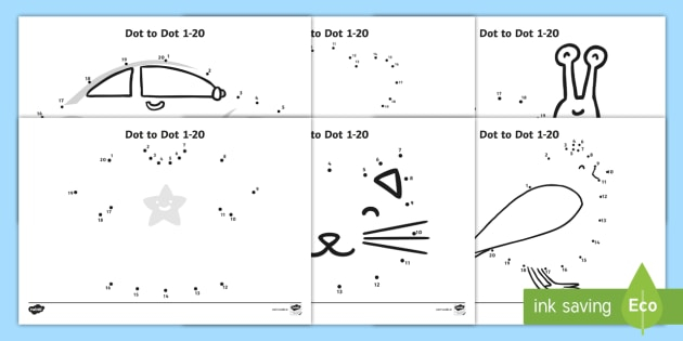 Dot To Dot With Numbers 1 20 Worksheet teacher Made 