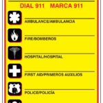 Federal Bilingual Emergency Number Poster Free Shipping