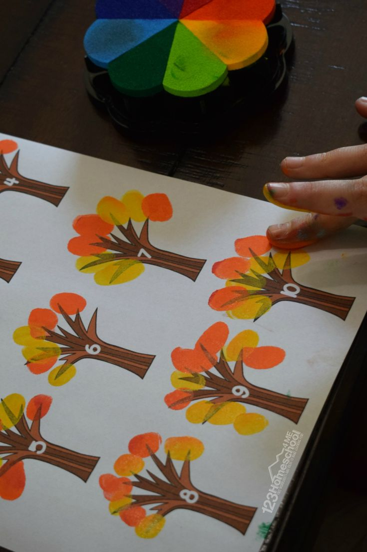 Fingerprint Counting Printables Fall Preschool Fingerprint Counting Printables Fall Preschool