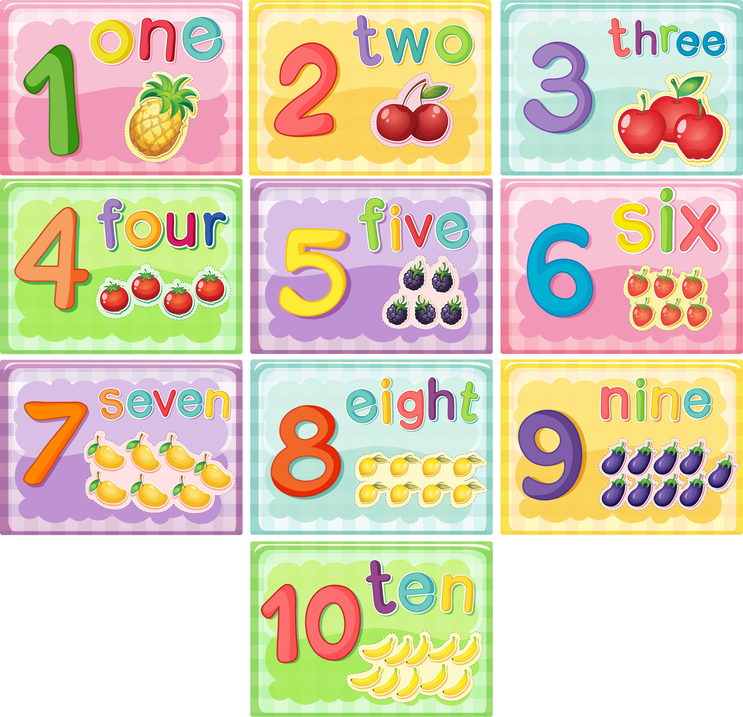 Flashcard Number One To Ten 414914 Vector Art At Vecteezy Flashcard Number One To Ten 414914 Vector Art At Vecteezy