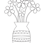 Flowers In A Vase Coloring Pages