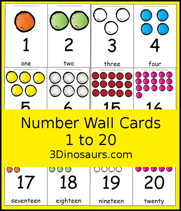 Free 1 To 20 Number Printables With A Gumball Theme