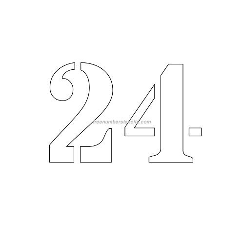 Free 4 Inch 24 Number Stencil Freenumberstencils Free 4 Inch 24 Number Stencil Freenumberstencils