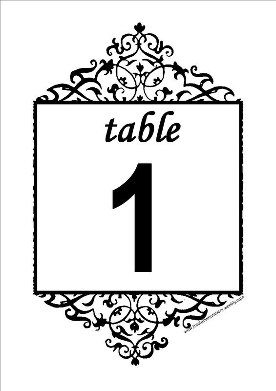 Free antique Printable DIY Table Numbers For Your 