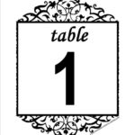 Free antique Printable DIY Table Numbers For Your