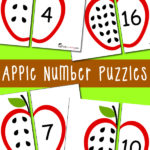Free Apple Number Puzzles Totschooling Toddler