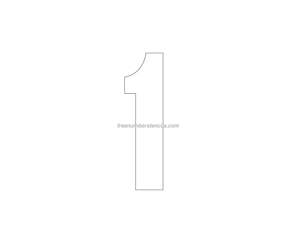 Free Jersey Printable 1 Number Stencil Free Jersey Printable 1 Number Stencil