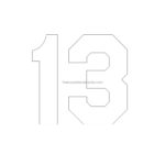 Free Jersey Printable 13 Number Stencil