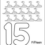 Free Number 15 Practice Sheet Preschool Number