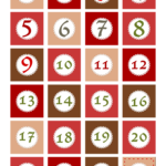 Free Printable Christmas Advent Calendar Numbers And