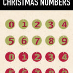 Free Printable Christmas Numbers PDF And PNGs Tortagialla