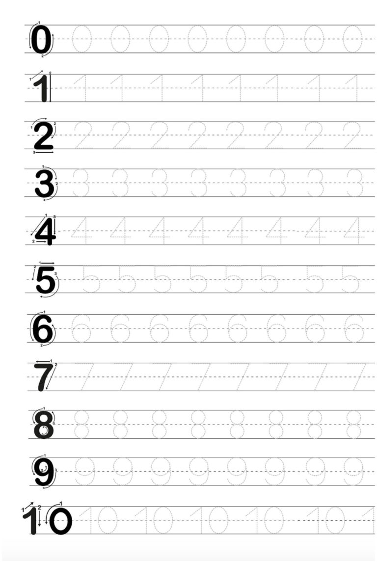 Free Printable For Tracing Letters Numbers Tracing