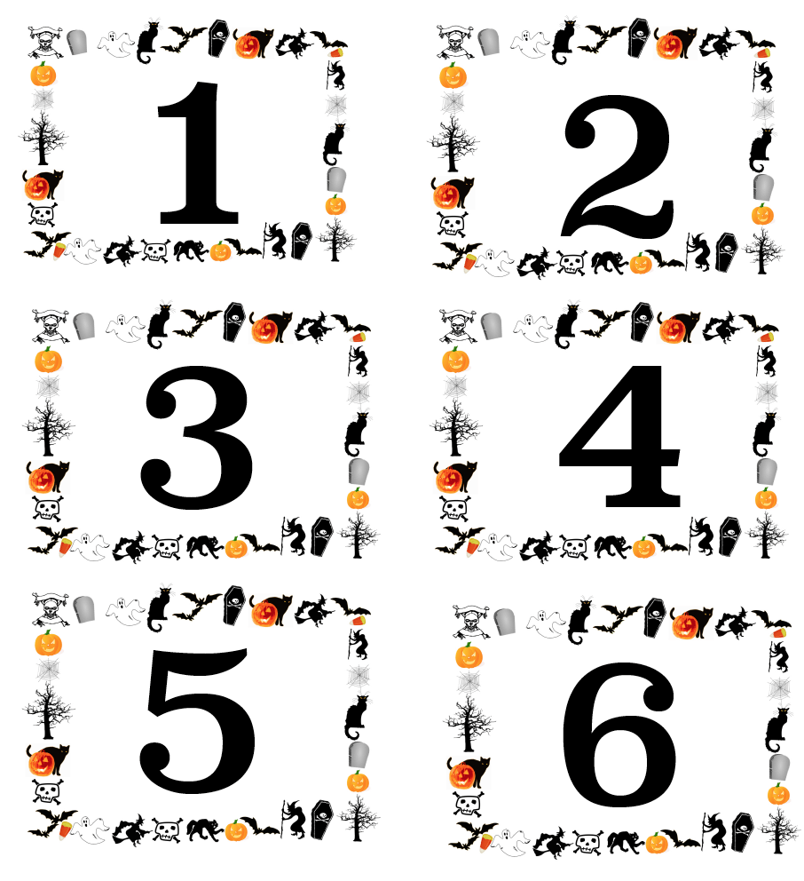 Free Printable Halloween Numbered Labels Plus Blanks Free Printable Halloween Numbered Labels plus Blanks
