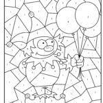 Free Printable Jester Colour By Numbers Activity For Kids