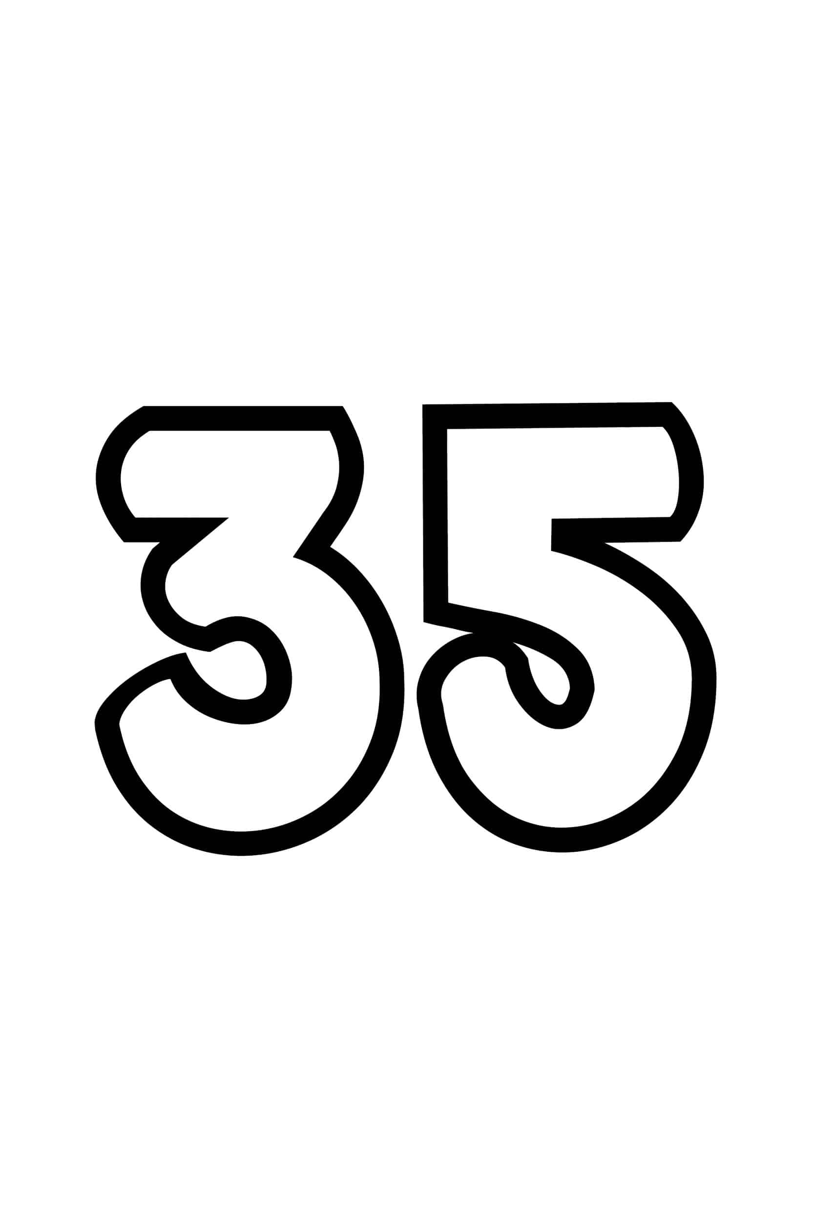 Free Printable Number Bubble Letters Bubble Number 35 Free Printable Number Bubble Letters Bubble Number 35