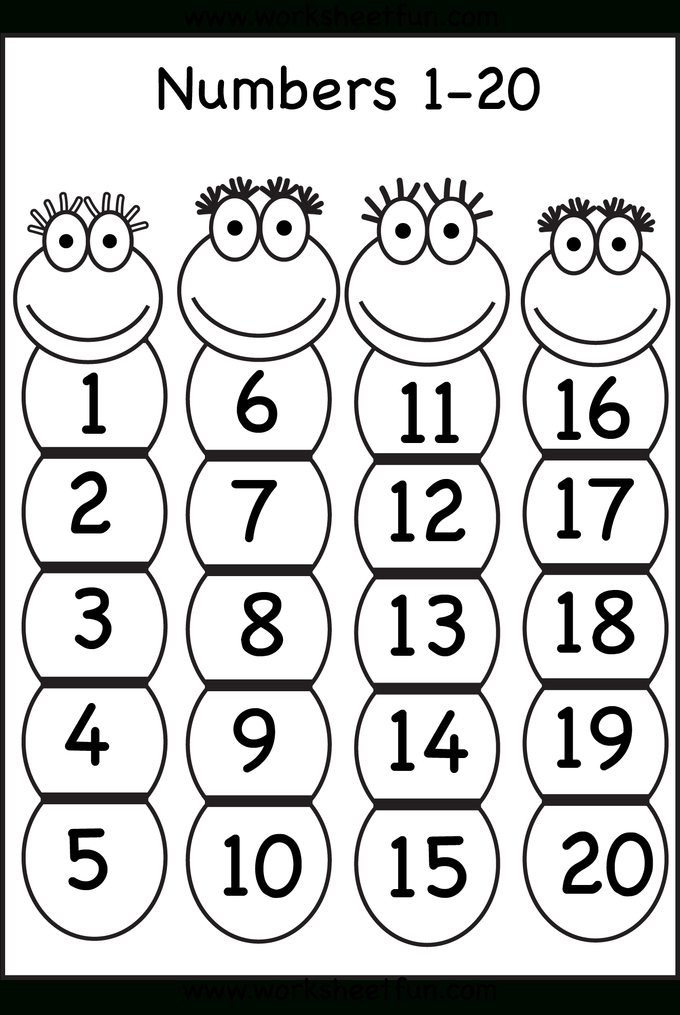 Free Printable Number Chart 1 20 Free Printable Free Printable Number Chart 1 20 Free Printable