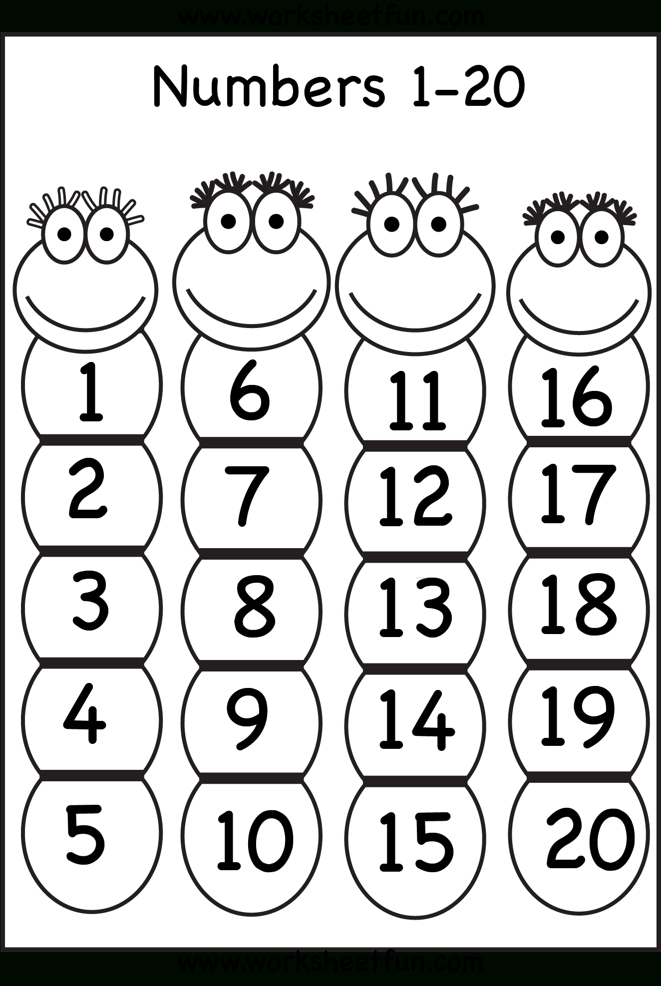 Free Printable Number Chart 1 20 Free Printable