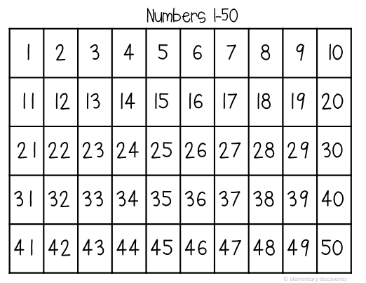 Free Printable Numbers 1 50 That Are Crush Mason Website