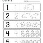 Free Printable Preschool Worksheet Using Numbers For