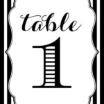 Free Printable Striped Wedding Table Numbers For Your Big