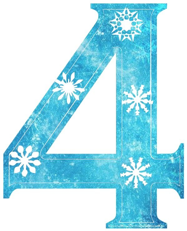 Frozen Clipart Number 4 Frozen Number 4 Transparent FREE 