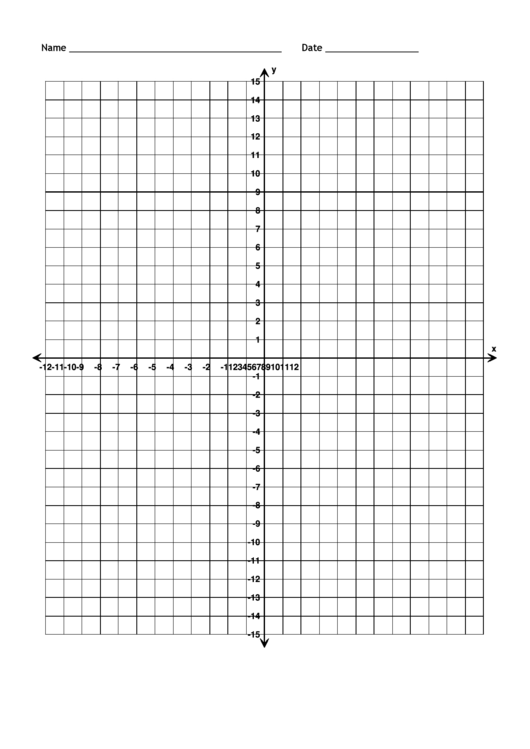 Full Page Blank Numbered Coordinate Grid Template 