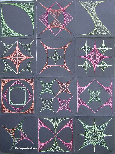 Geometric String Art Designs For Classroom And Craft