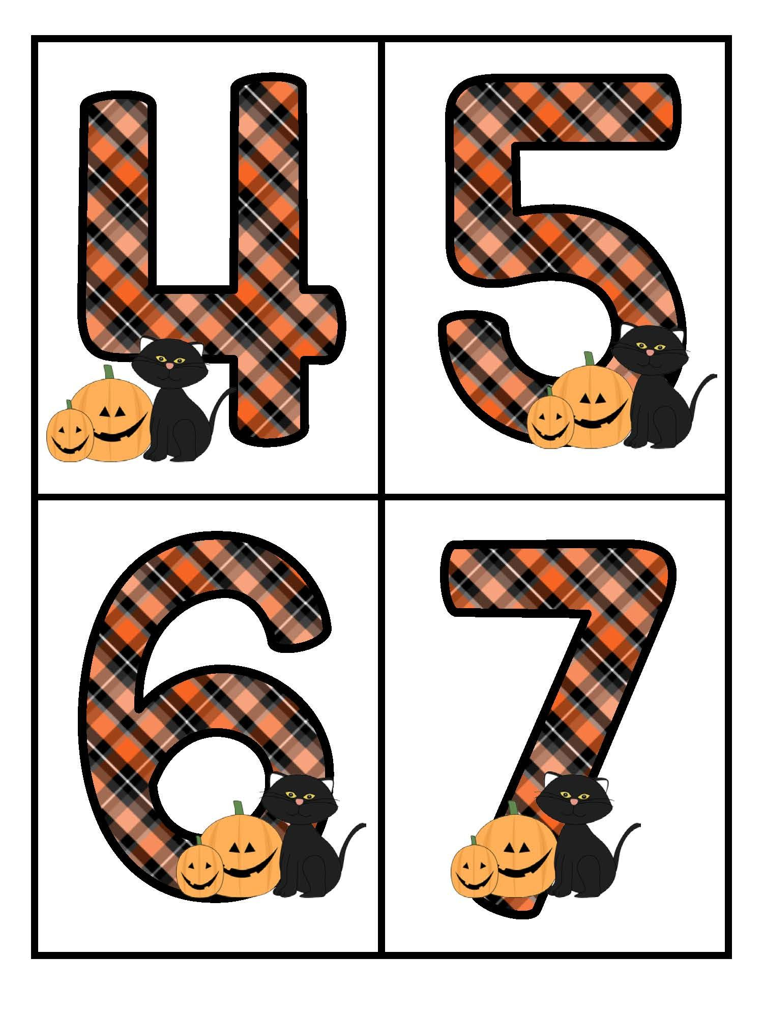 HALLOWEEN Theme Large Numbers 0 20 Make Activities And 