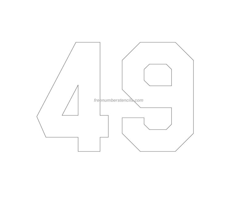 Jersey Printable Numbers Archives Freenumberstencils