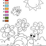 Kids Paint By Numbers Kindergarten Coloring Pages