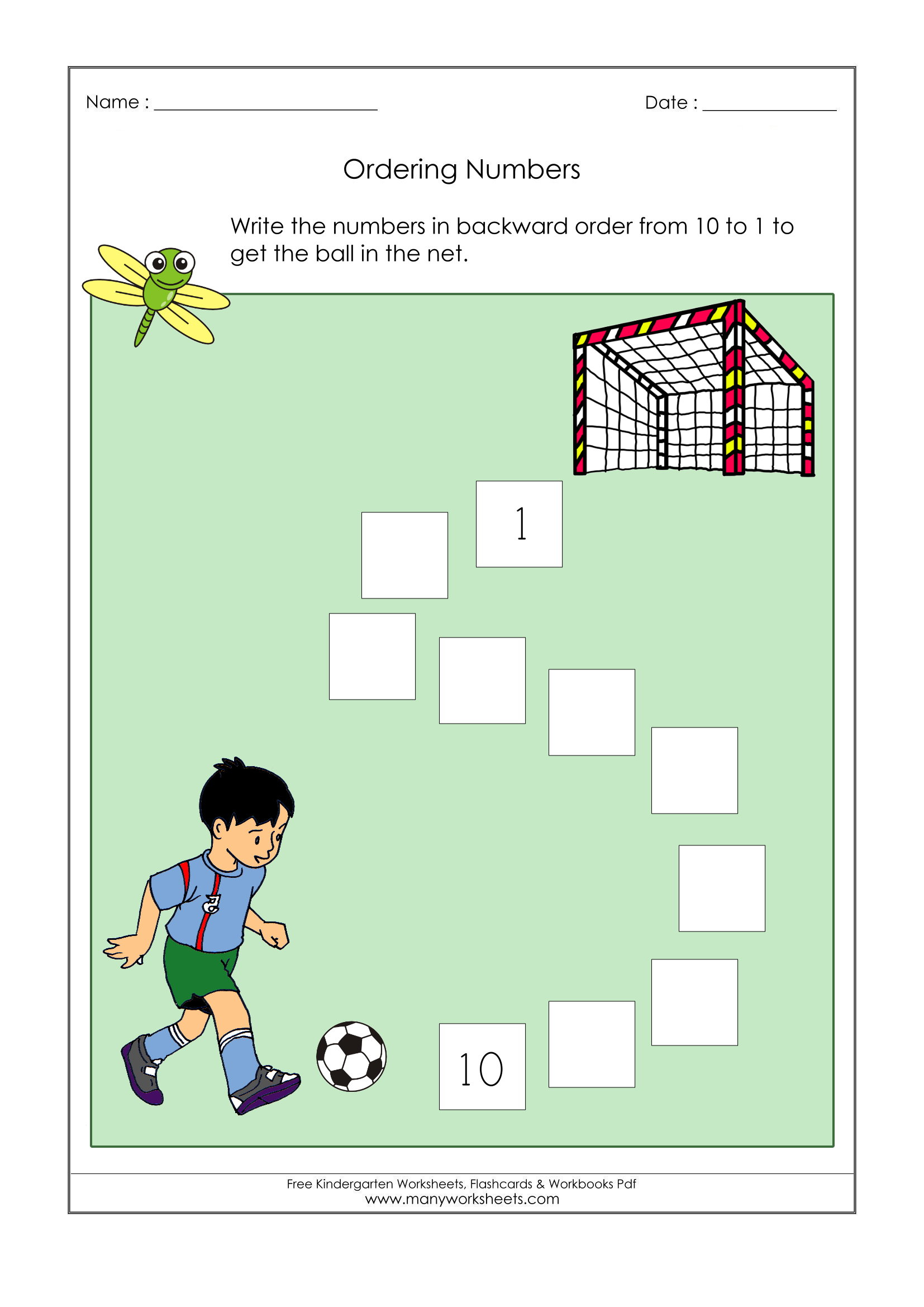 Kindergarten Worksheets 3 What Numbers Come Before 