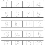 Learn To Write The Numbers From 1 To 50 Use The Dashed