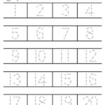 Learn To Write The Numbers From 1 To 50 Use The Dashed
