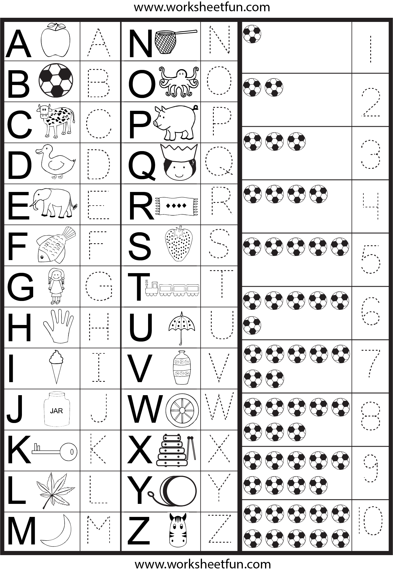 Letters And Numbers Tracing Worksheet FREE Printable 