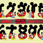 Mickey Number And Clipart DisneyPrincess Digital By Room25Days