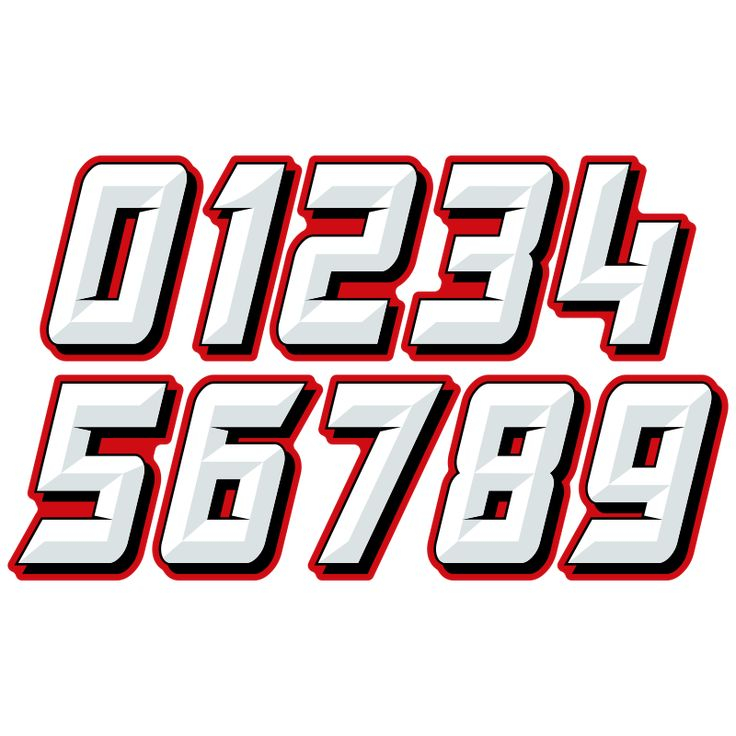 Multicolored Race Numbers Chiseled Design MxNumbers Multicolored Race Numbers Chiseled Design MxNumbers