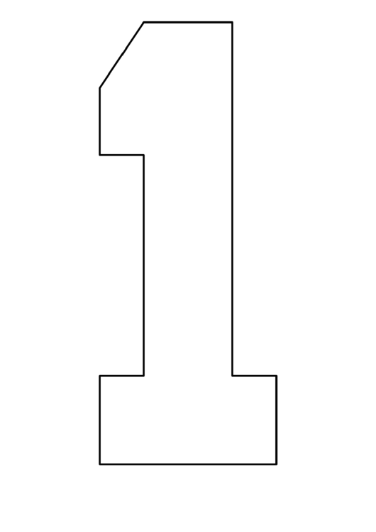 Number 1 Template Printable Pdf Download Number 1 Template Printable Pdf Download