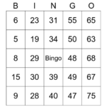 Number Bingo 1 90 Bingo Card